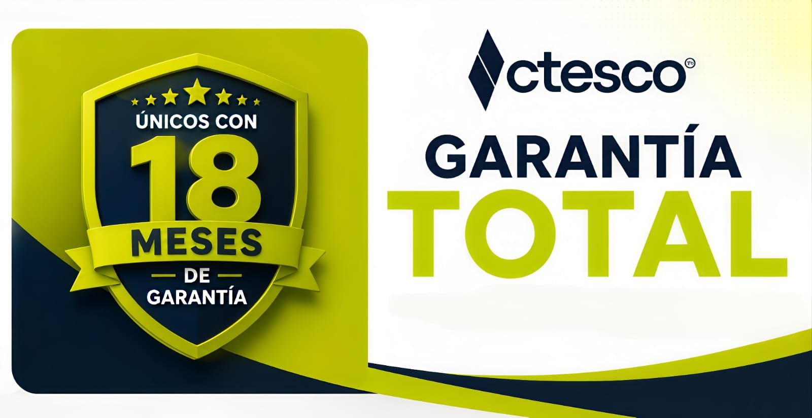 18 meses de garantía